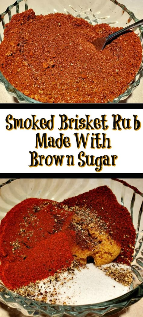 Smoked Brisket Rub, Brisket Rub Recipe, Smoked Beef Brisket Recipes, Brisket Seasoning, Brisket Recipes Smoked, Brisket Rub, Homemade Dry Mixes, Brown Sugar Recipes, Beef Brisket Recipes