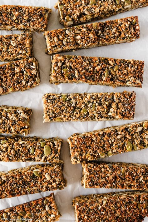 Seed Bars Recipe, Pumpkin Pie Granola, Diy Granola Bars, Diy Granola, Bars Recipes Healthy, Protein Granola Bars, Pumpkin Pie Ideas, Gluten Free Pumpkin Pie, Seed Cookies