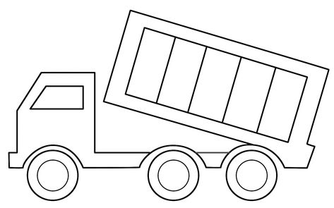 Dump Truck Outline Truck Crafts, Truck Coloring Pages, Construction Party, Truck Art, Community Helpers, Drawing Book, Easy Coloring Pages, Dump Trucks, Coloring Pages To Print