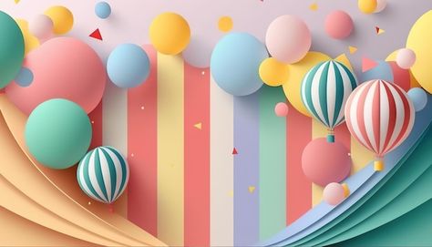 Photo a colorful background with balloon... | Premium Photo #Freepik #photo #ballooning #banner #wallpapers #greeting-card Birthday Post Background, Balloons Background, Meeting Background, Cake Background, Birthday Backgrounds, Edit Background, Happy Birthday Kids, Balloon Background, Happy Birthday Lettering