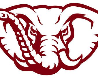 Big AL SVG Alabama Football Logo, Crimson Tide Svg, Alabama Elephant, Alabama Logo, Tide Logo, Alabama Crimson Tide Logo, Alabama Football Roll Tide, Elephant Face, Alabama Crimson Tide Football