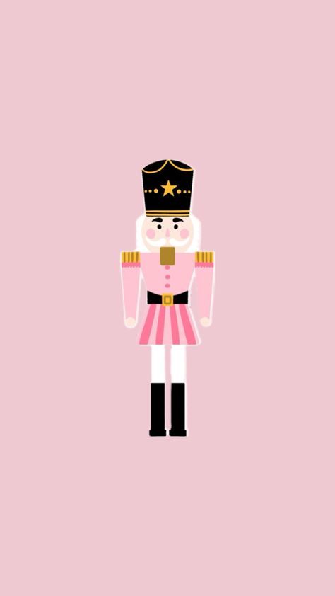 Nutcracker Ballet Background, Nutcracker Wallpaper Aesthetic, Pink Nutcracker Wallpaper, Nutcracker Wallpaper Iphone, Nutcracker Cartoon, Pinkmas Aesthetic, Nutcracker Wallpaper, Christmas Backrounds, Nutcracker Aesthetic