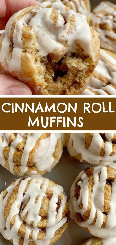 Overnight Muffin Recipes, Muffin Cinnamon Rolls, Cinnamon Rolls Muffin Tin, Cinnamon Breakfast Muffins, Cinnamon Roll Muffins Easy, Cinnamon Rolls In Muffin Tin, Fall Muffin Recipes, Cinnamon Muffins Recipe, Easy Breakfast Treats