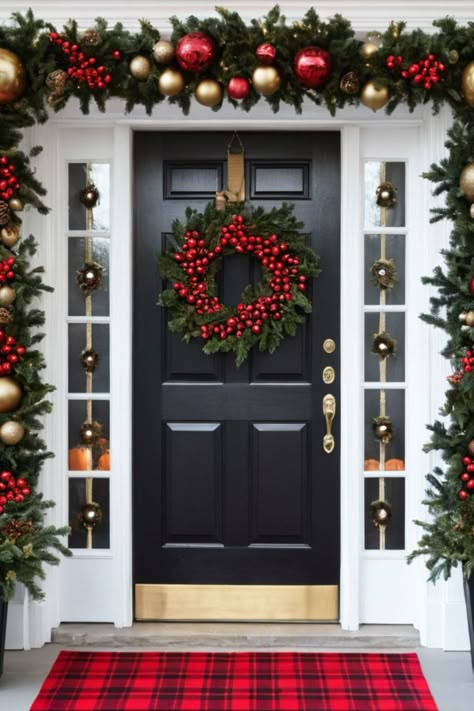 Greet guests with handmade door decorations. Explore creative ideas to dress up your entrance for a joyful holiday welcome.