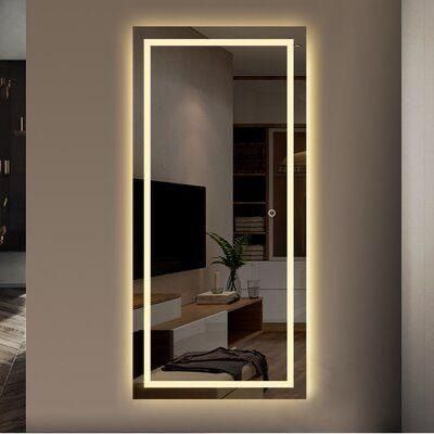 LED mirror available DM for order #namaslay #namaslaycustomstore #namaslaydecor Dressing Mirror Designs, Mirror Border, Rectangular Wall Mirror, Room Mirror, Lighted Vanity Mirror, Bathroom Mirror Lights, Frameless Mirror, Light Panel, Led Mirror Bathroom