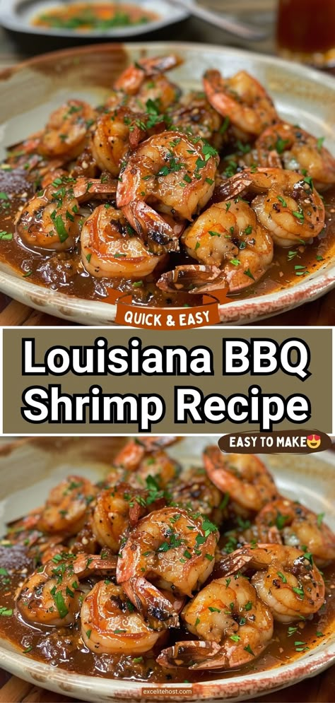 Tasty and easy Louisiana BBQ Shrimp. Bbq Shrimp Pasta, Louisiana Bbq Shrimp Recipe, Bbq Shrimp Recipes, Bbq Shrimp New Orleans, Cajun Bbq Shrimp, New Orleans Bbq Shrimp Recipe, Louisiana Bbq Shrimp, Bbq Shrimp Recipe, Louisiana Shrimp