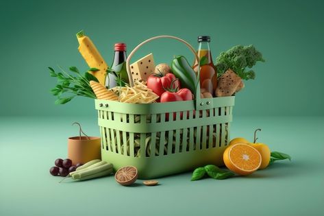 Shopping Basket Aesthetic, Grocery Background, Grocery Poster, Grocery Photography, Supermarket Photo, Grocery Shopping Aesthetic, Supermarket Background, Photo Basket, Coffee Advertising