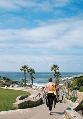 Grab your board and head to the protected inlet of Fletcher Cove on Solana Beach. Solana Beach California, Moving To A New State, California Cities, Moving To A New City, Work Commute, San Diego Trip, Surf Travel, Beach San Diego, La Jolla Cove