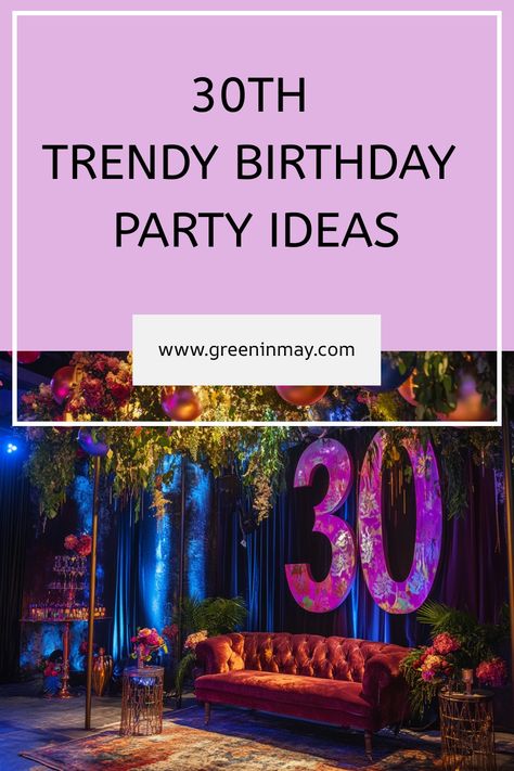 Turn your 30th birthday into an epic celebration. Explore thirtieth birthday themes, 30th classy birthday ideas, and funny party themes to plan a memorable event for your big milestone. Party Bus 30th Birthday, 35 Birthday Theme For Him, 35th Birthday Theme For Him, Unique 30th Birthday Themes, Alternative Birthday Party Ideas, Classy Birthday Ideas, Funny Party Themes, Trendy Birthday Party Ideas, 30th Birthday Party Themes