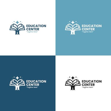 Center Logo, Education School, School Logo, Education Center, Premium Vector, Graphic Resources, Education, ? Logo, Logos