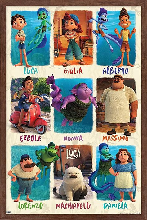 Luca Movie, Grid Poster, Disney Luca, Luca Disney, Luca Pixar, Luca X Alberto, Lucas Movie, Gay Fish, Animation Movies