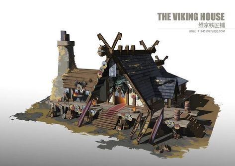 Viking Houses, Ark Builds, Valheim Builds, Nordic Architecture, Viking House, Viking Character, Fantasy Buildings, Viking Village, Conan Exiles