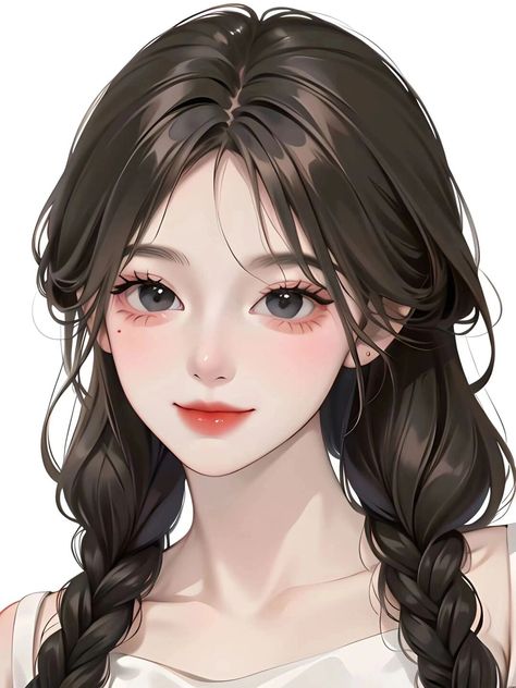 Peaceful Pics, Tata Mic, Seni Korea, Aesthetic Profile Picture Cartoon Soft, Anime Korea, Cute Cartoon Images, Types Of Girls, Drawing Inspo, Digital Art Anime