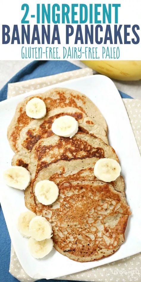 Banana Egg Pancakes, Pancake Banane, Gluten Free Banana Pancakes, Easy Pancakes, Banana And Egg, No Egg Pancakes, Tofu Scramble, Gluten Free Banana, Pancake Recipes