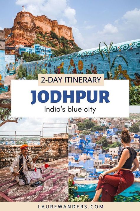 A travel itinerary for Jodhpur, India. This guide includes the best tourist and photography places in the blue city. Rajasthan Trip, Indian Holidays, Jaipur Travel, Travel In India, Places To Visit In India, India Travel Guide, Women Traveling, Perfect Days, Cultural Travel