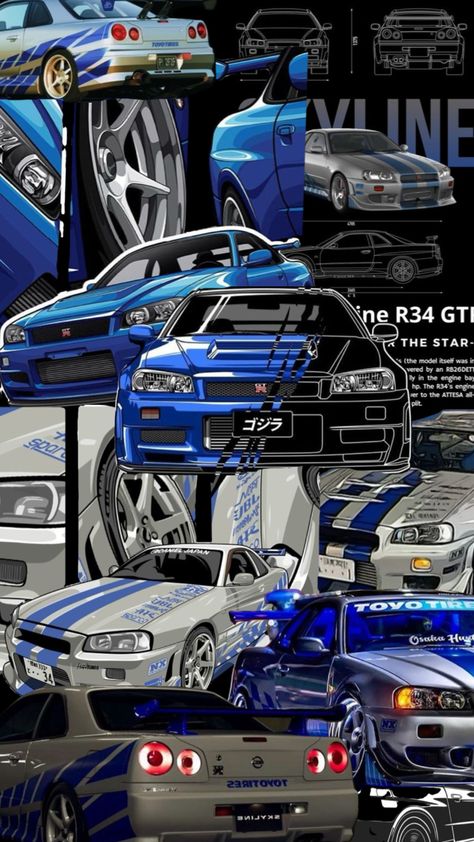 Blue Skyline R34 Wallpaper, Nissan Skyline R34 Wallpapers Iphone, Skyline Gtr R34 Wallpapers Iphone, Nissan Gtr R34 Skyline Wallpaper, Wallpaper Jdm Car, Race Cars Wallpaper, Nissan Skyline Gtr R34 Wallpapers, Gtr Anime, Gtr R34 Wallpaper