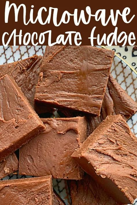 Mom's Microwave Fudge | Foodtastic Mom #fudgerecipes #fudgerecipeseasy #chocolatefudge #microwavefudge