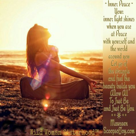 Inner Peace ~ Your inner light shines when you are at Peace with yourself and the world around you ~ Let go of the struggle and feel the beauty inside you ~ Allow All To Just Be ~ and Just Be You ༺❁༻ Maureen, ScoopsofJoy.com .. WILD WOMAN SISTERHOOD™ #wildwomansisterhood #justbe #yoga #meditation Photo Yoga, Yoga Shoot, Yoga Nature, Yoga Photoshoot, Sup Yoga, Yoga Photos, Yoga Posen, Yoga Love, Beach Yoga