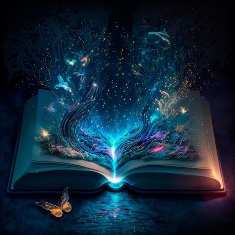 Photo an open magic book with fairy tale... | Premium Photo #Freepik #photo #dictionary #open-book #book #wisdom Fantasy Books Magic, Storytelling Art, Writing Design, Fantasy Writer, An Open Book, Fantasy Land, Book Background, Magical Book, Fantasy Magic