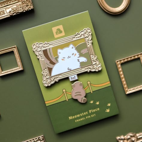 Enamel Pin Meowster Piece Pin Set - A set of 6 enamel pins featuring different cat breeds. Perfect for cat lovers or anyone who appreciates cute and unique jewelry. #cat #enamelpin #catlover . #Enamel_Pin_Backing_Card_Design #Pins_For_Bags #Enamel_Pin_Design #Making_Pins Enamel Pin Backing Card Design, Patch Design Ideas, Enamel Pins Diy, Enamel Pin Design, Pin Jacket, Different Cat Breeds, Wood Pins, Enamel Pin Display, Cute Enamel Pins