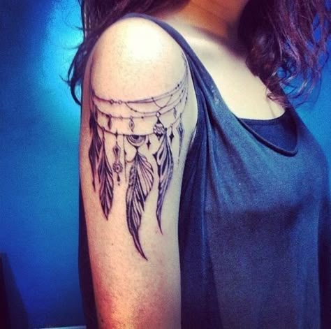 43 Tattoo, Indian Feather Tattoos, Native Tattoos, Feather Tattoo Design, Anklet Tattoos, Shape Tattoo, Dream Catcher Tattoo, Inspiration Tattoos, Shoulder Tattoos For Women