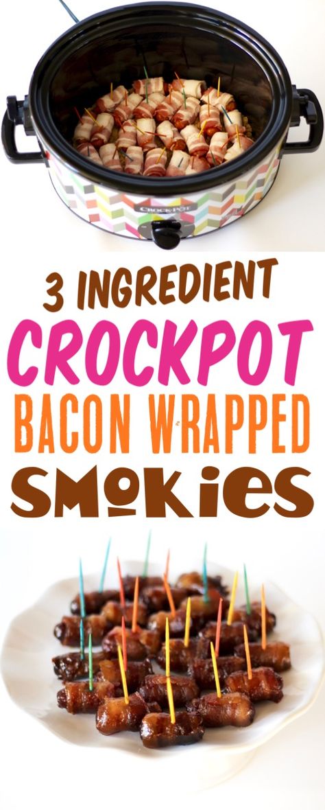 Bacon Lil Smokies Brown Sugar, Brown Sugar Lil Smokies Bacon, Lil Smokies Bacon And Brown Sugar, Thanksgiving In Crock Pot, Brown Sugar Weenies Bacon Wrapped, Brown Sugar Bacon Wrapped Little Smokies, Crock Pot Party Appetizers, Little Smokies With Bacon Brown Sugar, Slow Cooker Bacon Wrapped Smokies