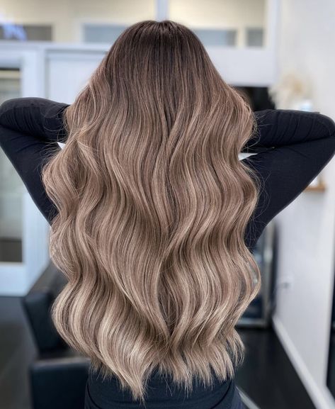 French Balayage Milky, Beige Balayage On Brown Hair, Asian Balayage Hair, Neutral Blonde Balayage, Blonde Light Brown Hair, Beige Balayage, Balyage Long Hair, Brown Ombre Hair Color, Beige Blonde Hair