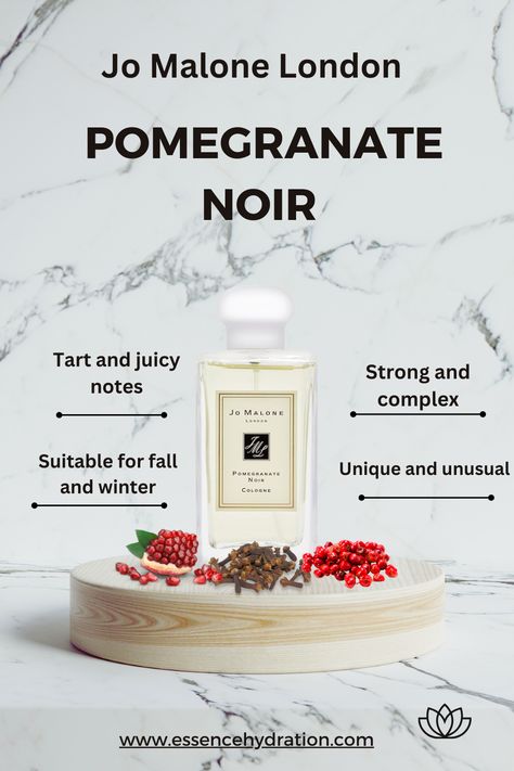 ''''Jo Malone London's Pomegranate Noir is a captivating fragrance that blends the sweetness of pomegranate with the warmth of spicy woods. This luxurious scent is perfect for those who appreciate a rich and sophisticated aroma. #JoMalone #PomegranateNoir #LuxuryFragrance #SpicyNotes'''' Jo Malone Pomegranate Noir, Pomegranate Noir, Cologne Spray, Jo Malone London, The Perfume, Luxury Fragrance, Jo Malone, Men's Grooming, Pharmacy Gifts