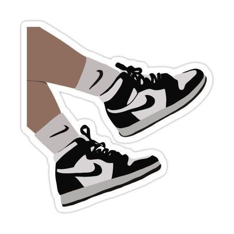 Nike Stickers, Stickers Nike, Sneakers Stickers, Black And White Jordans, Preppy Stickers, Cute Laptop Stickers, Bubble Stickers, Stickers Cool, Tumblr Stickers