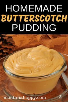 Butterscotch Pudding Recipes, Pudding Recipes Homemade, Homemade Butterscotch, Butterscotch Recipes, Pudding Cakes, Jello Dessert, Easy Puddings, Homemade Pudding, Easy Dessert Recipe