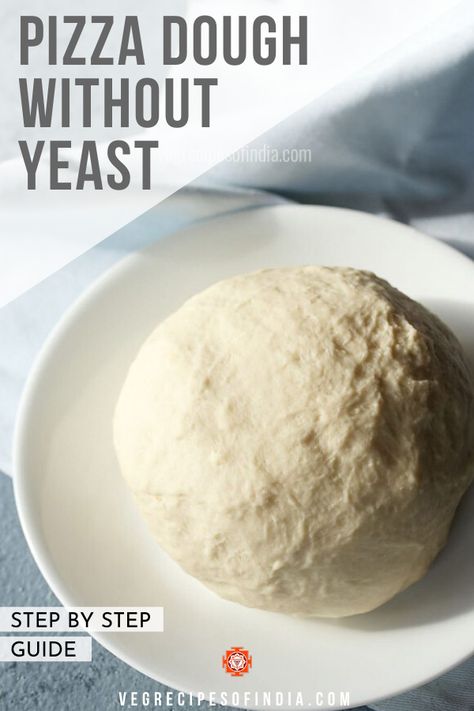 Pizza Crust Without Yeast, No Yeast Pizza Dough Recipe, No Yeast Pizza Crust, Yeast Pizza Dough Recipe, Pizza Dough Without Yeast, Dough Without Yeast, Yeast Pizza Dough, Dough Recipe Easy, Vegan Pizza Dough