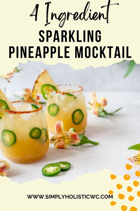 Pineapple Mocktail Recipe-Refined Sugar-Free, Non alcoholic Whole30 Mocktails Recipes, Oli Pop Mocktail, Lemon Mocktail Non Alcoholic, Low Carb Mocktail Recipe, No Sugar Mocktail, Hop Water Mocktail, Pineapple Mocktail Recipe, Pineapple Mocktail Non Alcoholic, Whole 30 Mocktail Recipes