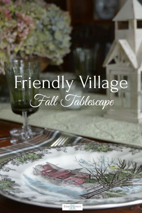 Fall Tablescapes Elegant, Friendly Village Dishes, Diy Centrepieces, Johnson Bros Friendly Village, Johnson Brothers Friendly Village, Grocery Store Flowers, Autumn Dining, Beautiful Tablescapes, Different Types Of Flowers