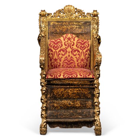 Baroque Chair, Cut Velvet Upholstery, Baroque Furniture, Italian Baroque, 18th Century, Carving