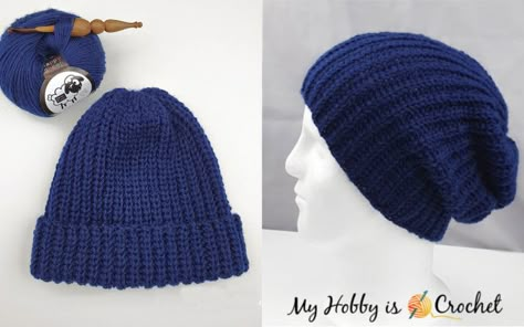 My Hobby Is Crochet: Fisherman's Rib Crochet Hat - Free Crochet Pattern