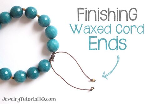 Cord Knotting Tip: How to Finish Waxed Cord Ends Without Glue Cord Bracelet Diy, Selling Jewelry Online, Sliding Knot Bracelet, Wax Cord Bracelet, Jewelry Wax, Casual Bracelets, Diy Wax, Bracelets Easy, Cord Jewelry