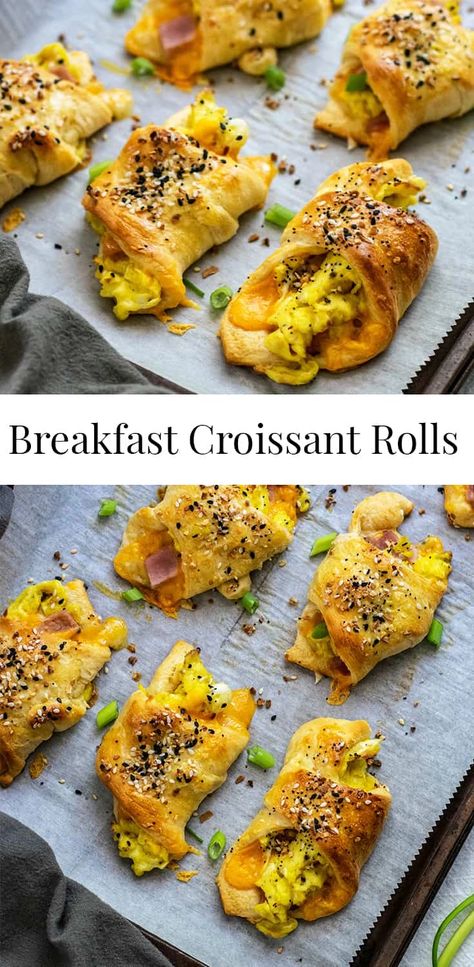 Super Bowl Breakfast Ideas, Breakfast With Croissants Ideas, Easy Saturday Breakfast Ideas, Breakfast Ideas With Croissant Rolls, Healthy Croissant Breakfast, Breakfast Croissant Roll Ups, Pillsbury Croissant Breakfast Ideas, Recipes With Croissant Rolls, Croissant Rolls Ideas