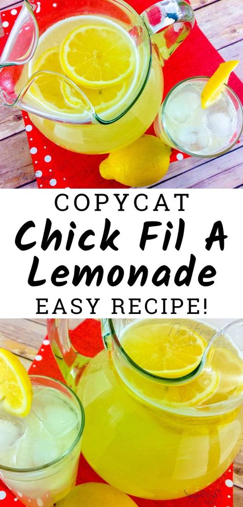 Chik Fil A Lemonade Recipe, Chic Fil A Lemonade Recipe, Juicer Lemonade Recipe, Countrytime Lemonade Recipe, Home Made Lemonade Recipe Easy, Canes Lemonade Recipe, Homade Lemonade Recipe, Copycat Chick Fil A Lemonade, Chick Fil A Diet Lemonade Recipe