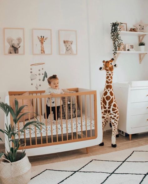 Scandi Nursery Decor & Toys on Instagram: “🔥 Hot List 🔥 This beautiful nursery set is the big sister of one of our all time best selling baby cribs. Can you guess which it is?…” Giraffe Nursery Theme, Sea Nursery Theme, Safari Baby Room, Neutral Nurseries, Scandi Nursery, Bedside Crib, Safari Theme Nursery, Baby Nursery Inspiration, Giraffe Nursery