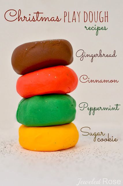 NO COOK Christmas Play Dough Recipes {You only need two base ingredients to make these amazing play dough varieties} Christmas Play Dough, Preschool Playdough, December Themes, Christmas Month, Cooked Playdough, Play Dough Recipes, Playdough Ideas, Peppermint Sugar Cookies, Classroom Arrangement