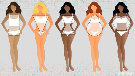 How to tell if your body shape is an apple, pear, hourglass or ruler shape and which fashions works best for you. Body Shape Chart, Jam Pasir, Body Shapes Women, Body Shape Guide, Shape Chart, Triangle Body Shape, Rectangle Body Shape, Hourglass Body Shape, Apple Body Shapes