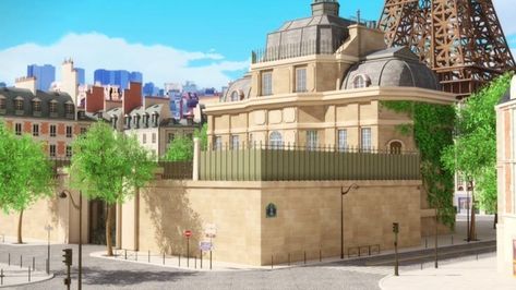 Miraculous - Agreste Mansion Agreste Mansion, Miraculous Background, France Bakery, Ladybug Background, Paris Background, Noir Aesthetic, Ladybug E Catnoir, Scene Wallpaper, Miraculous Ladybug Cat Noir