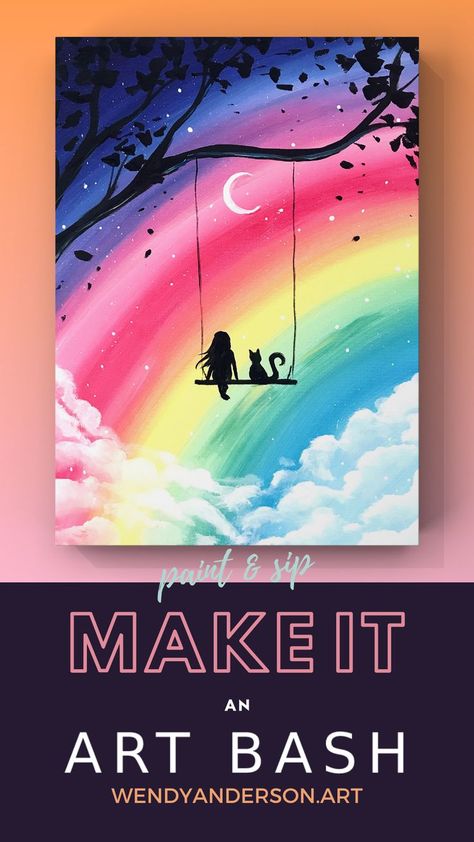 Abstract Art Sketch, Canvas Beach Painting, Simple Art Ideas, Art Print Quotes, Paint And Sip Party, Acrylic Painting For Kids, Canvas Easy Painting Ideas, Me And My Cat, Canvas Easy Painting