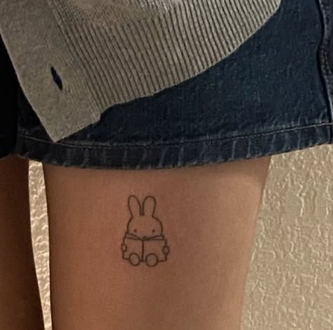 Bunny Tattoo, Cute Tats, Cute Little Tattoos, Dainty Tattoos, Little Tattoos, Marauders Era, Small Tattoo, Tat Ideas, Mini Tattoos