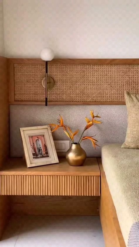 Bali Home Design, Unique Headboard Ideas, Diy Headboard Ideas, Indian Bedroom Decor, India Home Decor, Indian Home Design, Interior Design Your Home, Headboard Ideas, Wardrobe Design Bedroom