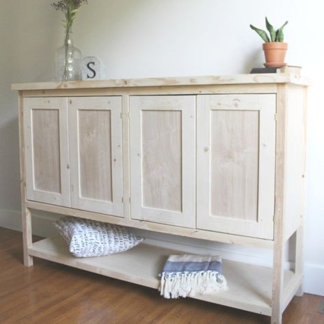 Diy Console Cabinet, Diy Sideboard, Diy Console, Diy Console Table, Console Cabinet, Diy Holz, Diy Cabinets, Diy Furniture Table, Farmhouse Furniture