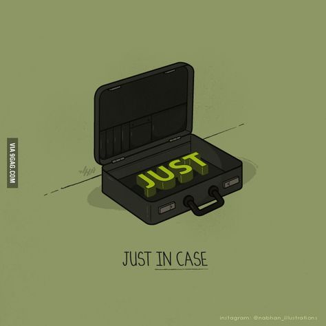 Just In Case! Que estupidez jaja pero me hizo reír Visual Puns, Cute Puns, Conceptual Illustration, Funny Illustration, Funny Doodles, Memes Humor, Main Game, Creative Posters, Funny Puns