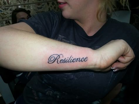 "Resilience" tattoo. Tattoos That Represent Resilience, Resilience Tattoo With Flower, Tattoo Representing Resilience, Tattoos Of Resilience, Tattoos That Symbolize Resilience, Resilient Tattoo, Sins Tattoo, Resilience Tattoo, Sin Tattoo