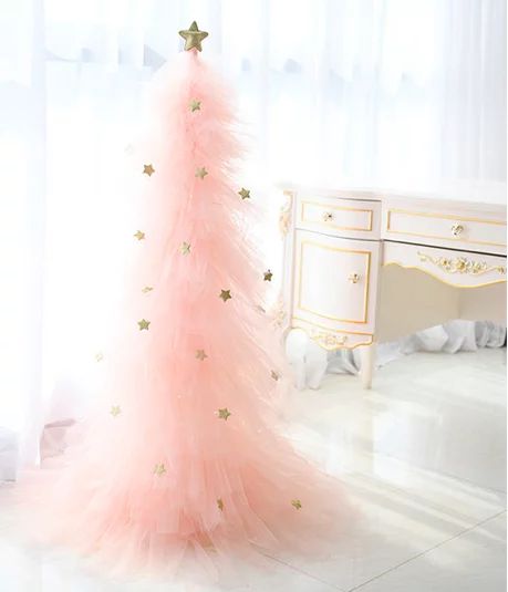 Where to Buy Pink Tulle Christmas Trees | POPSUGAR Home Tulle Christmas Tree, Tulle Christmas Trees, Nutcracker Party, Faux Christmas Trees, Tout Rose, A Pink Christmas, Pink Xmas, Pastel Christmas, Pink Christmas Decorations