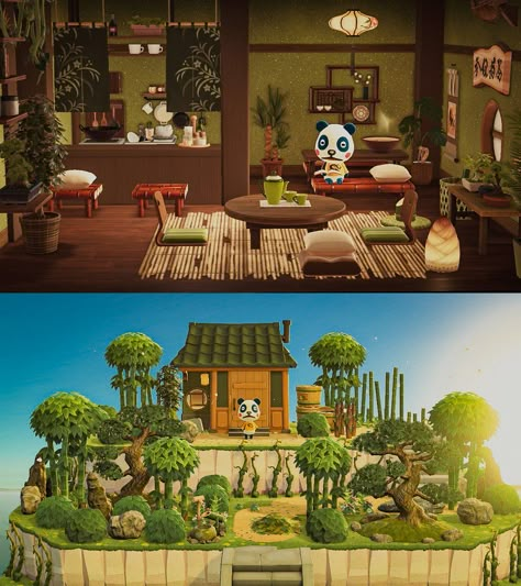 Animal Crossing Hhp, Animal Crossing Happy Home Paradise, Acnh Happy Home Paradise, Acnh Hhp, Bamboo Panda, Happy Home Paradise, Ac Ideas, Ac New Leaf, Happy Home Designer